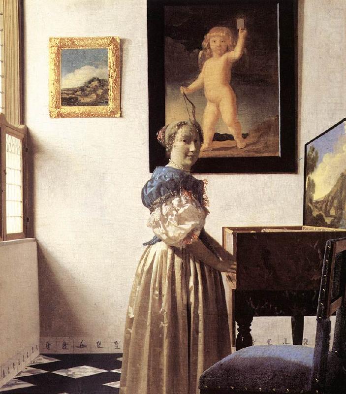 Jan Vermeer Lady Standing at Virginal china oil painting image